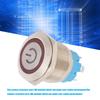 2Pcs Push Button Switch 4 Pin 19mm Round Flat Head Stainless Steel Shell with Light IP65 12 24VDCRed