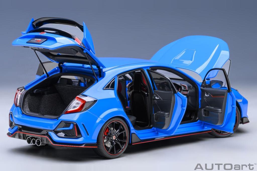 AUTOart 1/18 Scale Honda Civic Type R (FK8) 2021 Racing Blue Pearl Finished Product