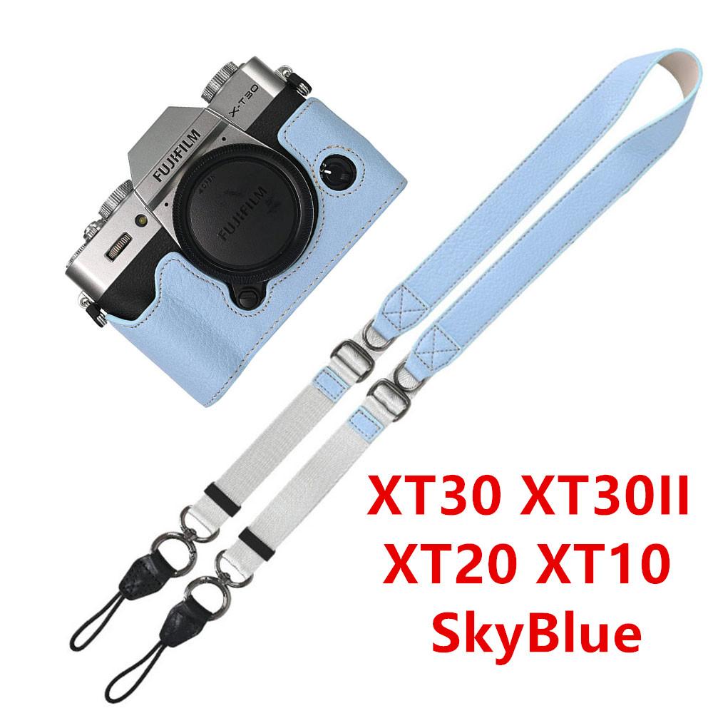 PU Camera Half Case for Fujifilm XT30 XT30II XT30III XT10 XT20 Leather Shoulder Strap Base Cover