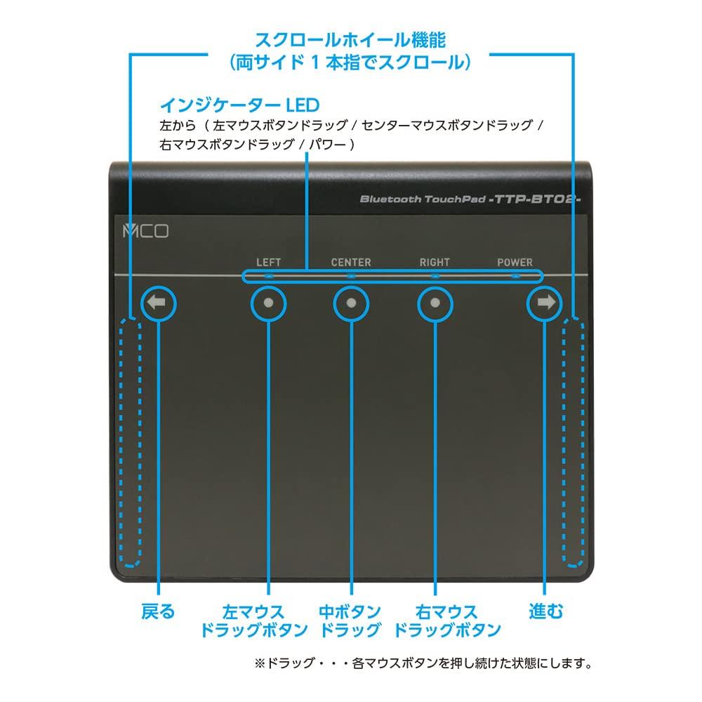 Miyoshi MCO Bluetooth Touchpad TTP-BT02BK
