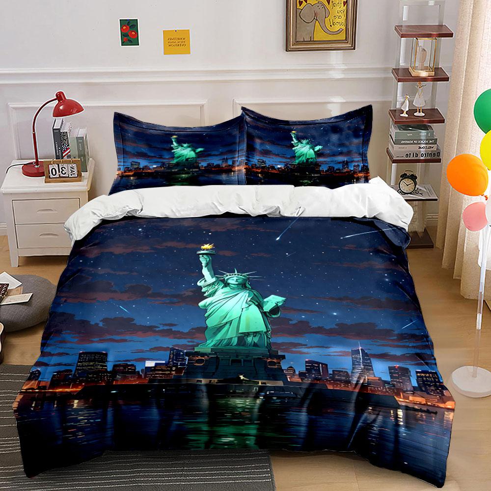 Majestic nighttime skyline elegance Bedding sets Duvet cover sets Duvet covers Pillowcases(1*Duvet Cover 2*Pillowcases without duvet insert)