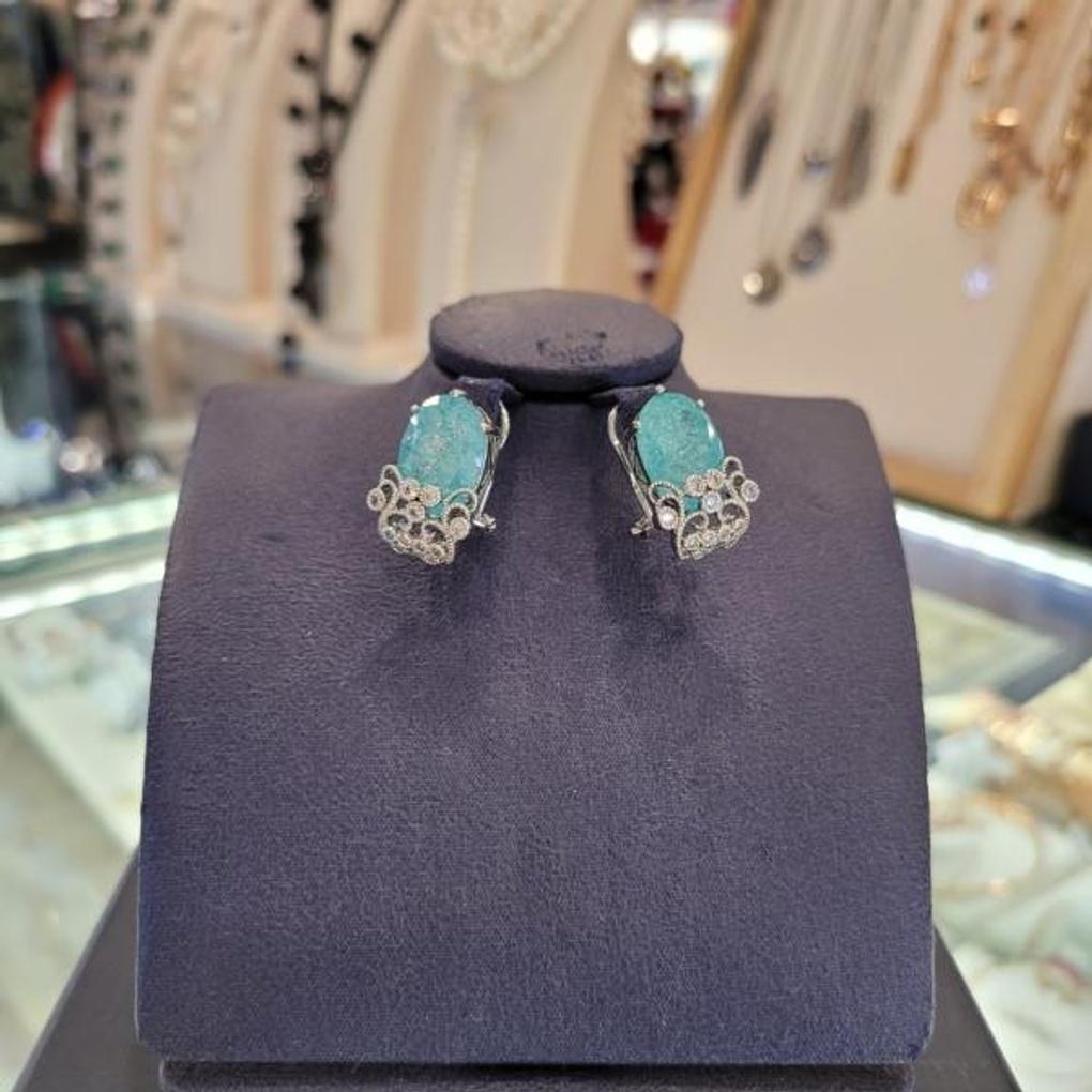 ARTRIA Ice Cubic Lace Crystal Earrings JTOBAFR0023