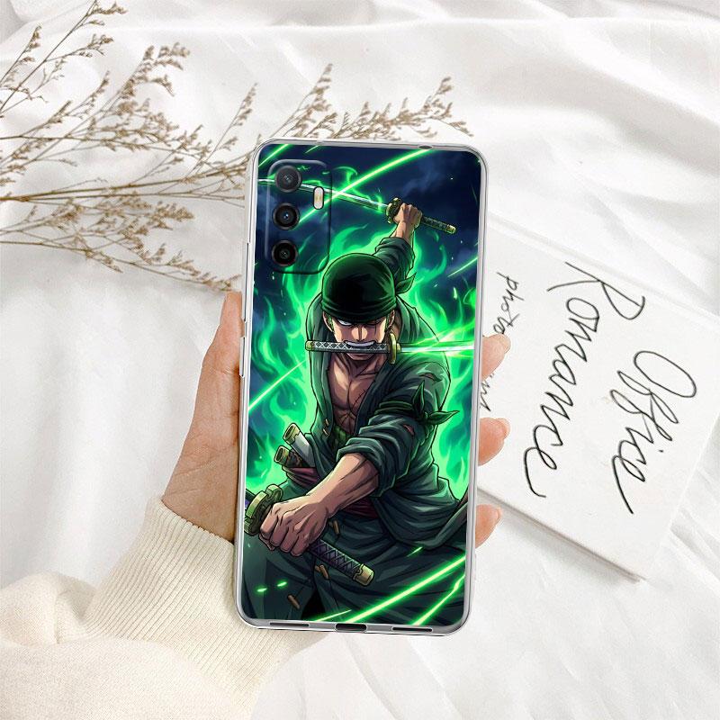 TR33 One Piece Zoro Transparent Phone Case for Motorola Moto G7 G8 G9 G84 G85 G73 G24 G15 Z2 Play Power Plus