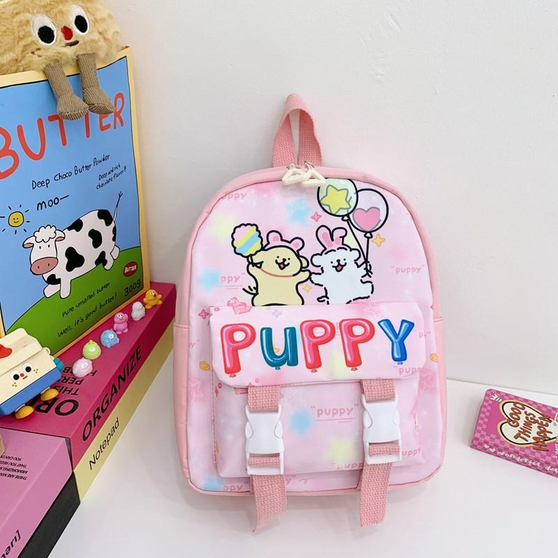 Kindergarten Primary School Students Schoolbag Cartoon Cute Foreign Style Letter Boys And Girls Backpack Children S Backpack розовый
