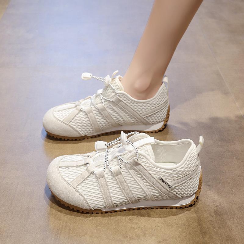 

Mesh 2025 new German training shoes women s heel soft sole breathable drawstring versatile flat new casual mountaineering walking shoes tide 35