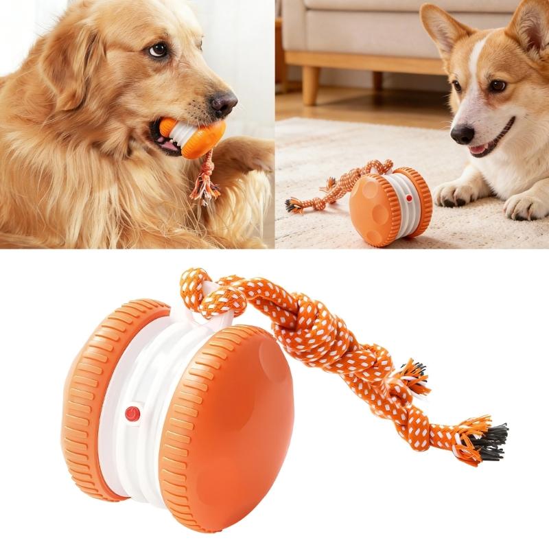 Practical Plastic Friendly Electric Rolling Ball with Random Movement Rechargeable for Pet Dogs Compact and Portable