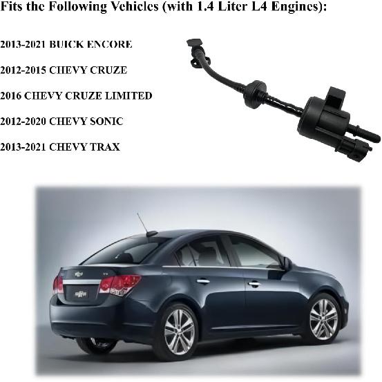 Vapor Canister Purge Valve 55573017 EVAP Purge Valve Solenoid P0496 For 2012- Buick Encore Chevy Cruze Sonic Trax 1.4L L4 Vapor Canister Purge