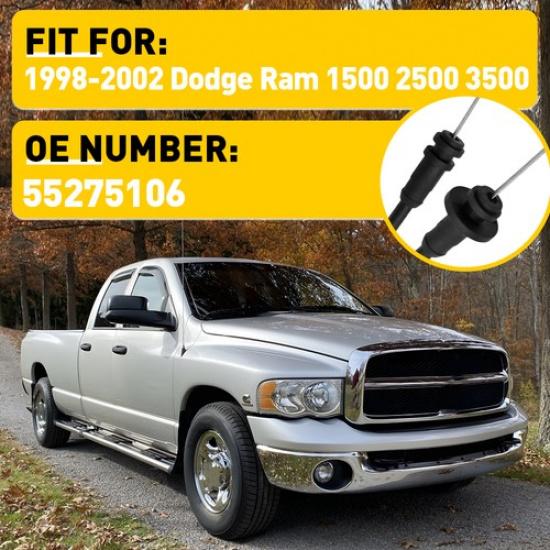 Pair Door Release Latch Cable Right Left For Dodge 1998-2002 1500 Ram 2500 3500