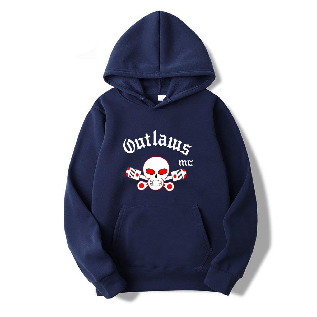 

Outlaws Mc Club hoodies Summer Distressed Outdoor Adjustable Cotton MC hoodies L