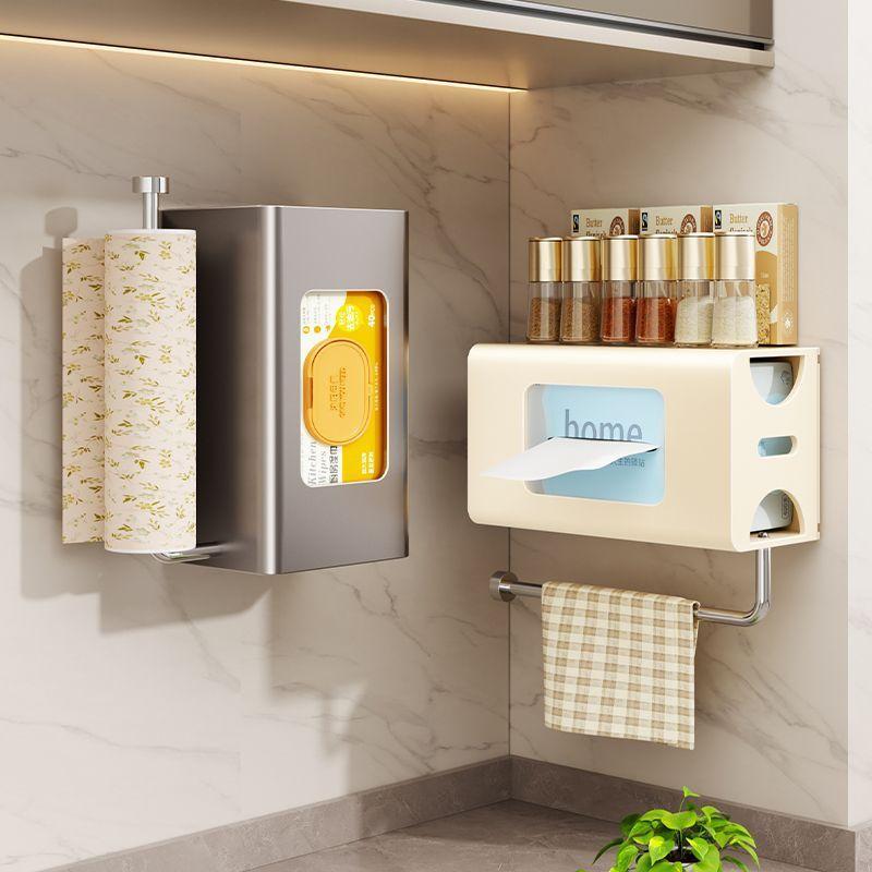 Kitchen Paper Towel Holder Wall Mount With No Drill Clip For Kitchen Organization