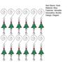 Yousheng 12Pcs Christmas Tree Hooks Alloy Metal S-Hooks for Ornaments And Stockings Decorative Hangers with Spring Clip