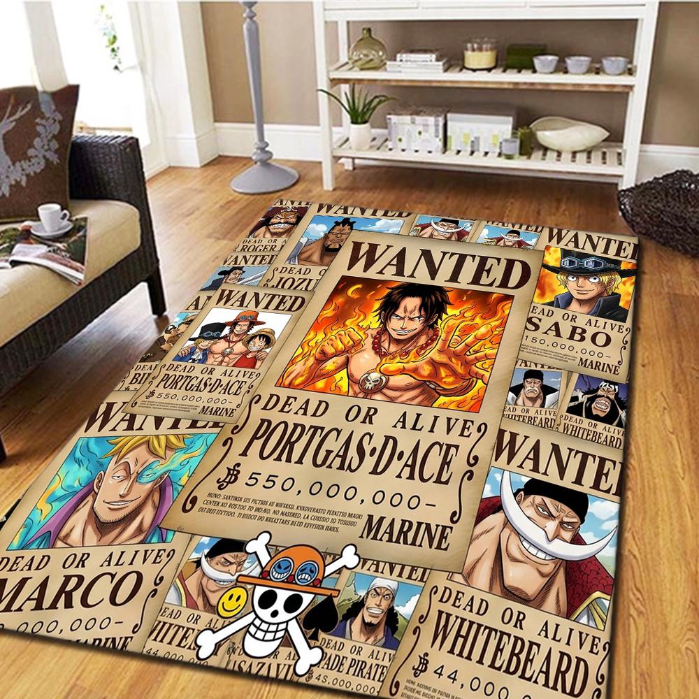 One Piece Poster Bedroom Living Room Carpet, Home Decor Cool Movie Mat Play Floor Rug -HE126