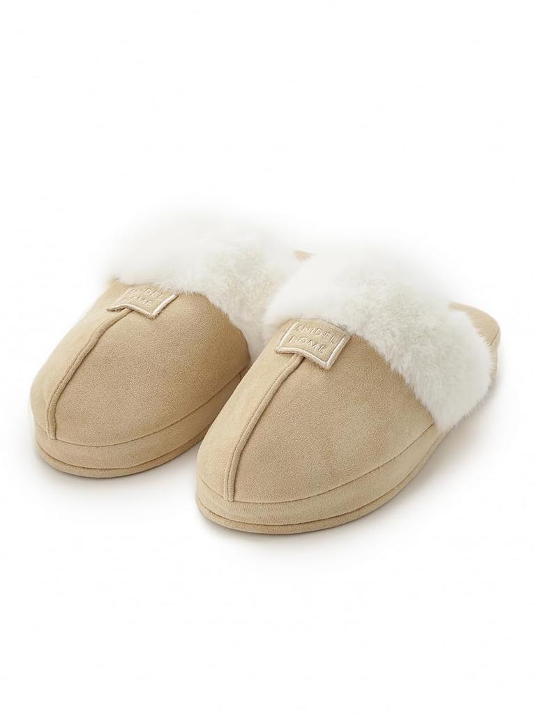 SNIDELHOME Mouton Fur Slippers SHGG244237 BEG Free Size