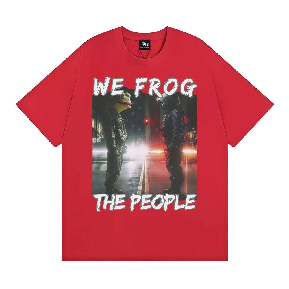 

Funny We Frog The People T Shirt Portland Frog Meme Tee Shirt Men Women Harajuku Y2k Vintage Oversized Cotton Tshirt Streetwear XL