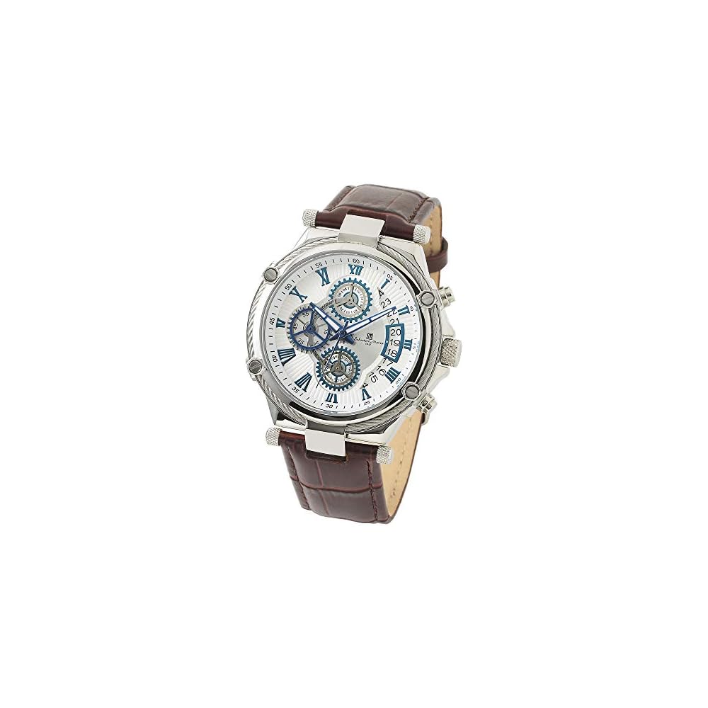Salvatore Marra Analog Quartz Chronograph Watch Men s White with Watch Cloth
