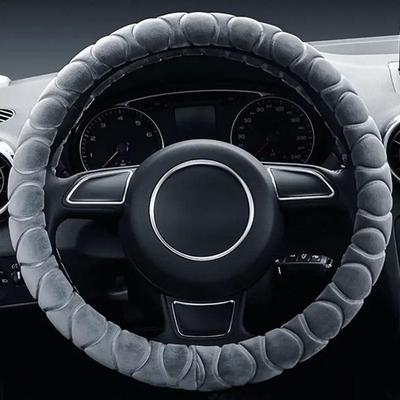 Soft Winter Warm Plush Car Steering Wheel Cover Universal 37-38cm Steering Wheel Cover For Car Auto Interior Accessories 7Colors