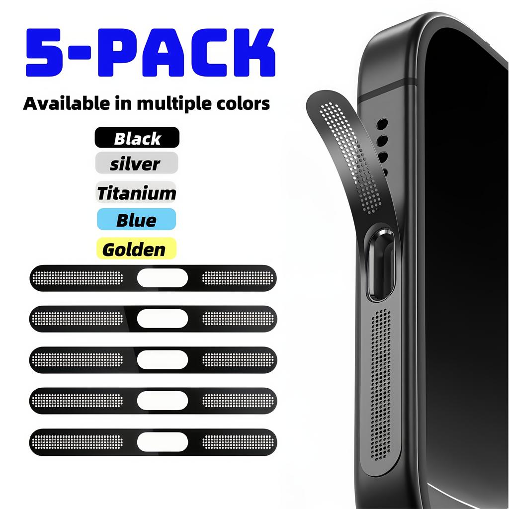 iPhone 16 Pro Max Metal Dustproof Mesh for Charging Port and Speaker Universal Fit for iPhone 12-16 Series