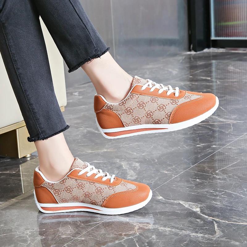Spring And Autumn New Style Comfortable Casual Thick-Soled Vulcanized Shoes Lightweight Round-Toe Women'S Running Shoes