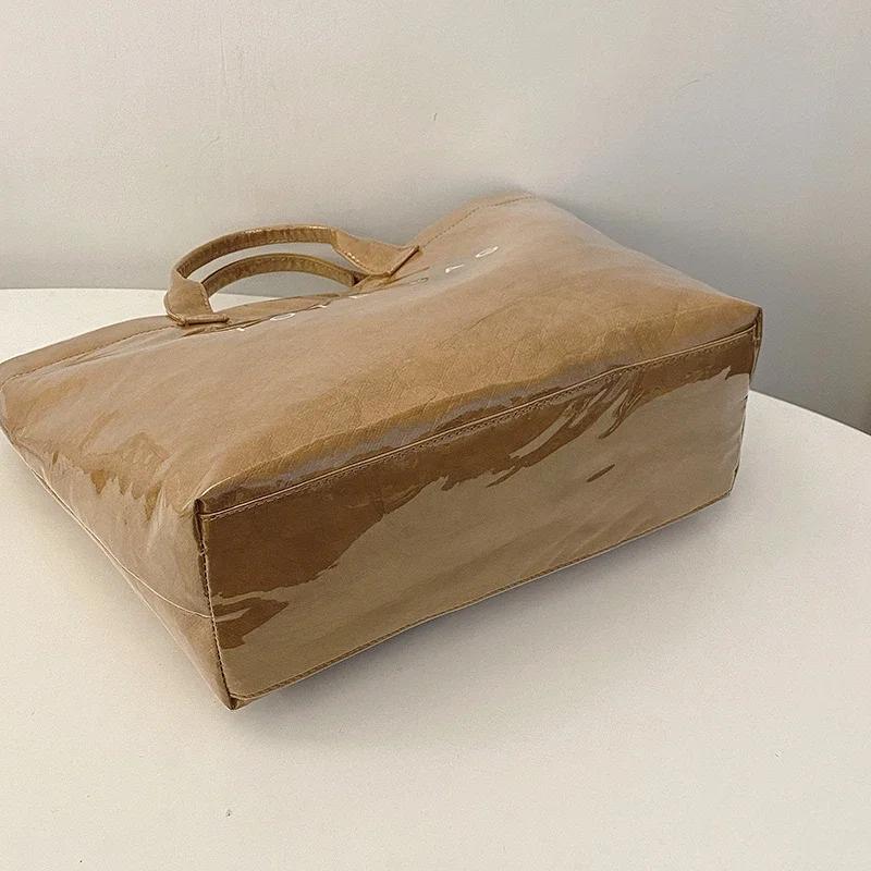 Versatile Jelly Manual Bag for Women Simple Large Capacity Commuting Tote Elegant and High-end New