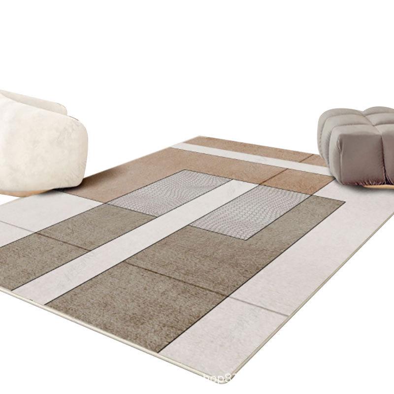 Nordic Style Modern Simple Living Room and Bedroom Carpet with Coffee Table Mat