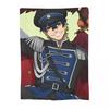 Oliver Aiku Knitted Blankets Manga Anime Blue Lock Fuzzy Throw Blanket Home Couch Printed Soft Warm Bedsprea