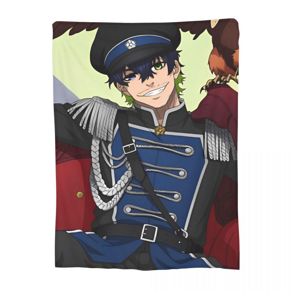 Oliver Aiku Knitted Blankets Manga Anime Blue Lock Fuzzy Throw Blanket Home Couch Printed Soft Warm Bedsprea