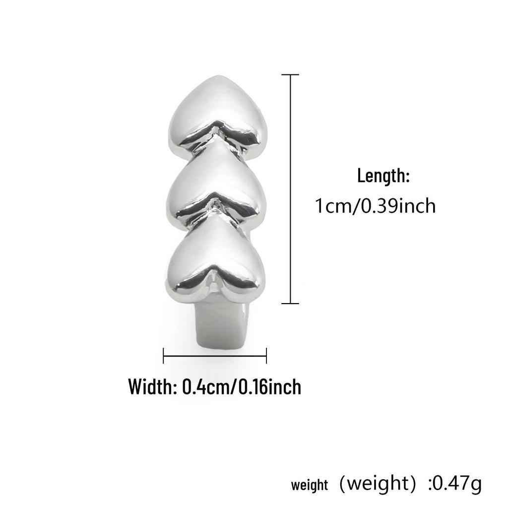 Unisex Heart-Shaped Single Tooth Hip Hop Grill for Halloween