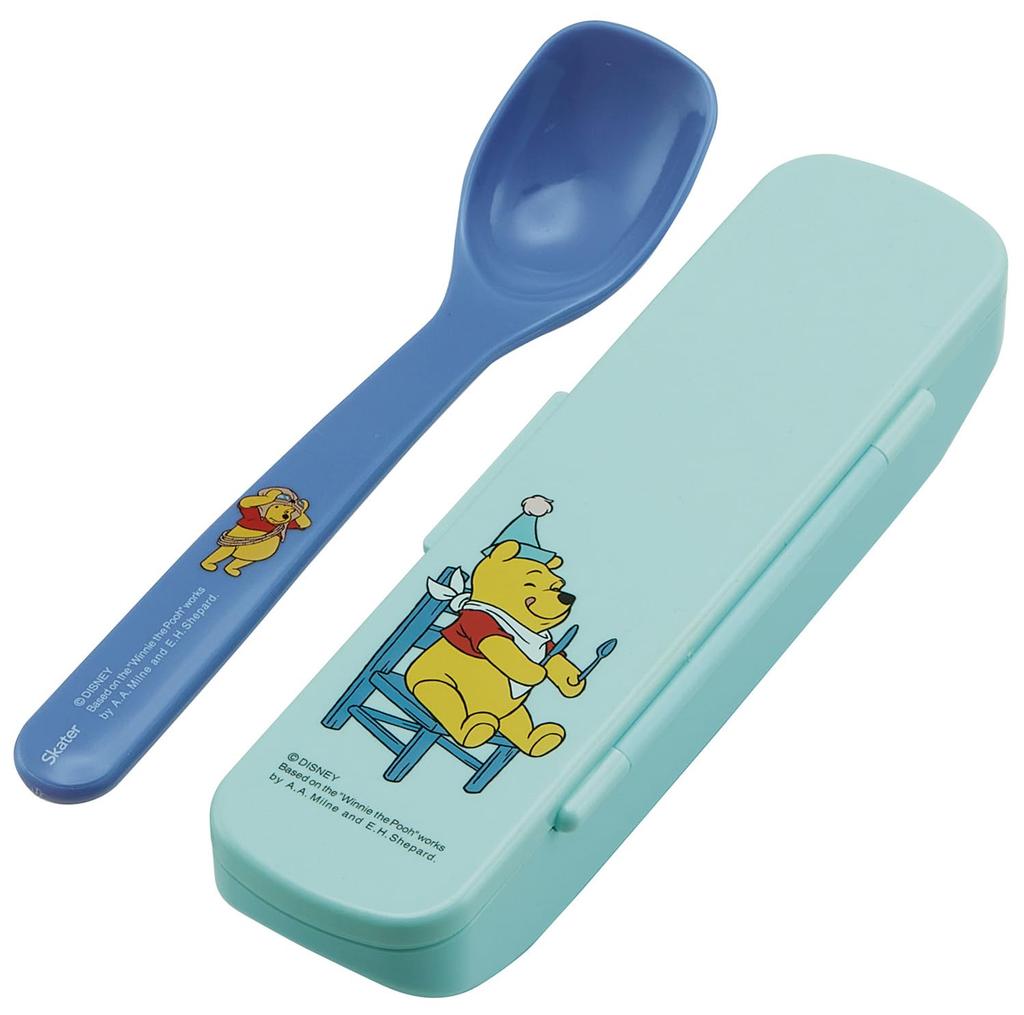 Skater Antibacterial Soup Spoon and Case Made In Disney Winnie the Pooh CSOP1AG Set, 16cm, Japan, Costume,