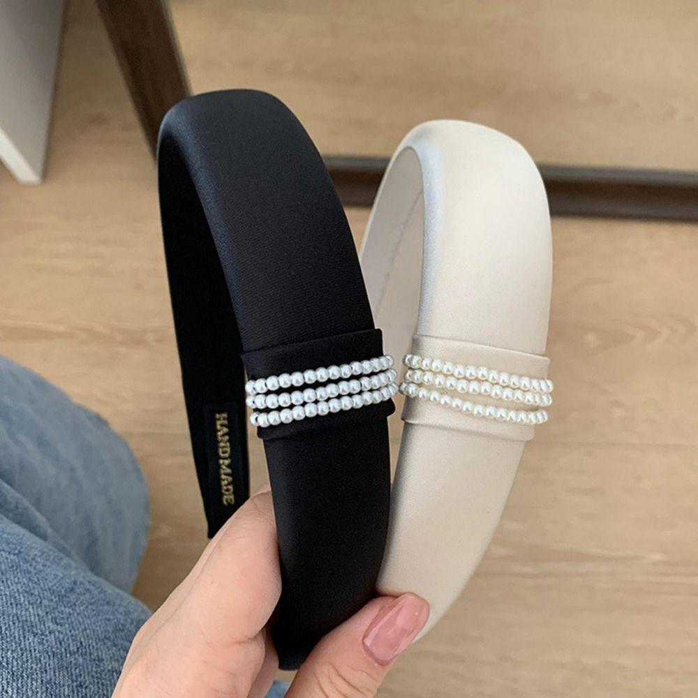 Sweet Hair Ornament Pearls Headband Fashion Hair Band  For Women Girls