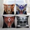 M-MarceloS B-Burlon Pillow Case Sofa Short Plush Double-sided HD Printing Room Home Office Gift Cushion Cover