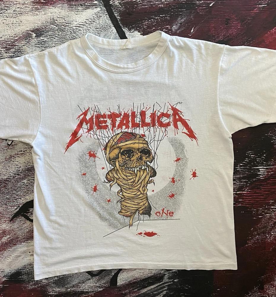 Metallica One 1989 Мина Перепечатка Трэш-метал Винтажный стиль S-4XL Унисекс Футболка S