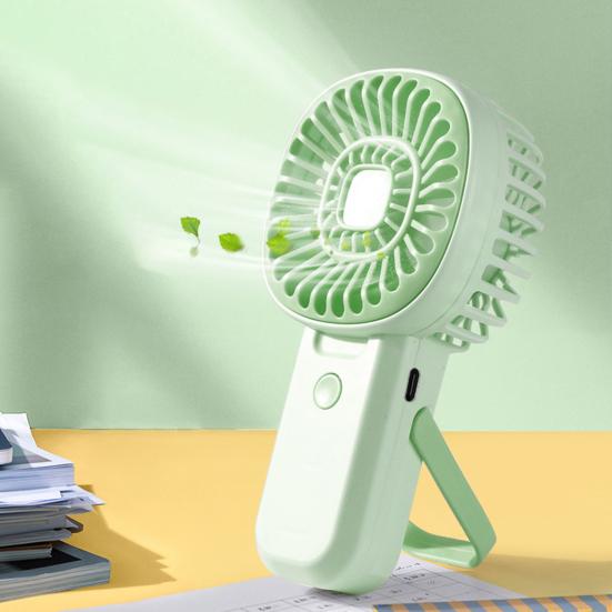 Portable Handheld Fan 3 Speed Mini Personal Fan with Folding Stand for Desktop USB Rechargeable Small Travel Essentials for Summer