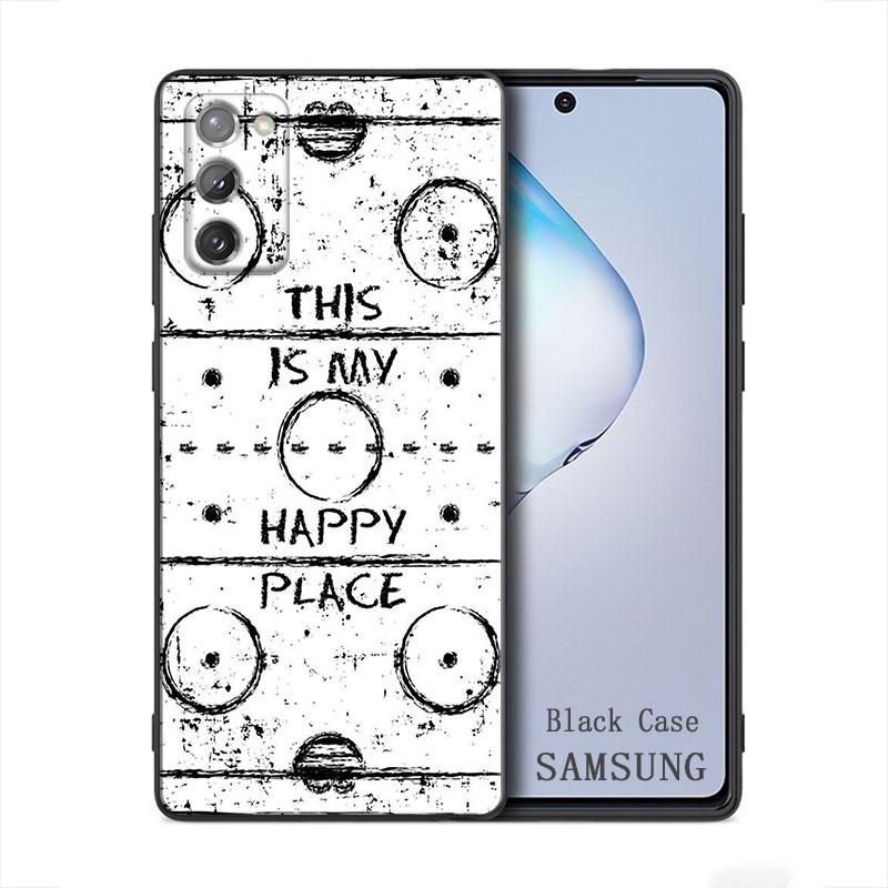 Ice Hockey Pool Sport Samsung Galaxy A91 A73 A72 A71 A53 A52 A7 M62 M22 M30s M31s M33 M52 F23 F41 F42 5G Soft Black Phone Case