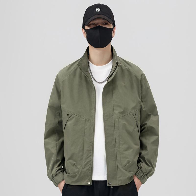 The Same Spring Men'S Casual Stand-Up Collar Jacket, The New Versatile Tooling Jacket, Men'S Fashion And Handsome