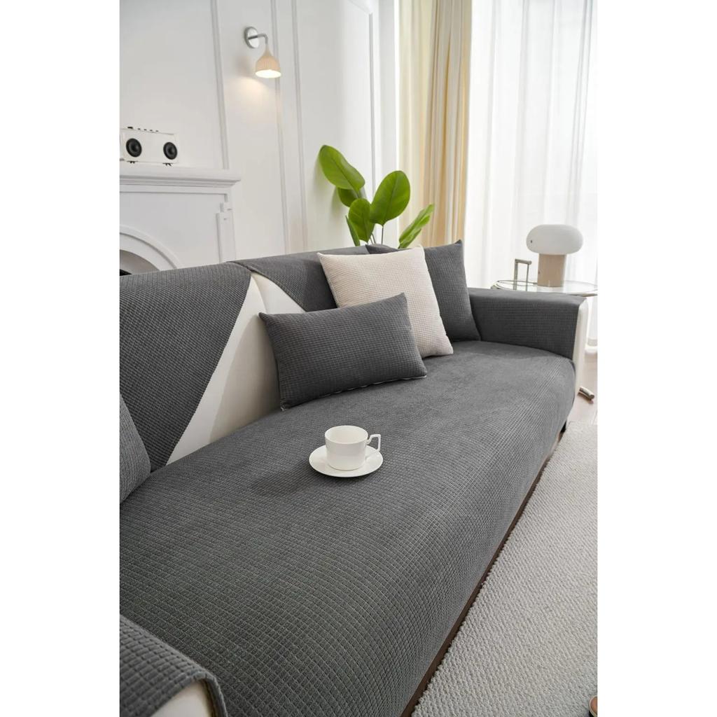 Solid Color Sofa Covers for Living Room Anti-Slip Dustproof Sofa Covers Universal Washable Sofas Waterproof Sofa Cushion