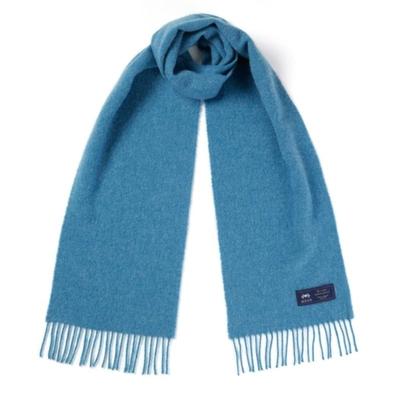 ABRAHAM MOON Merino Wool Muffler 25cm - Ocean Blue