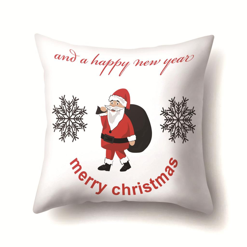 European and American Christmas Santa Claus Christmas Tree Creative Polyester Pillow Case Fashion Home Pillow Case