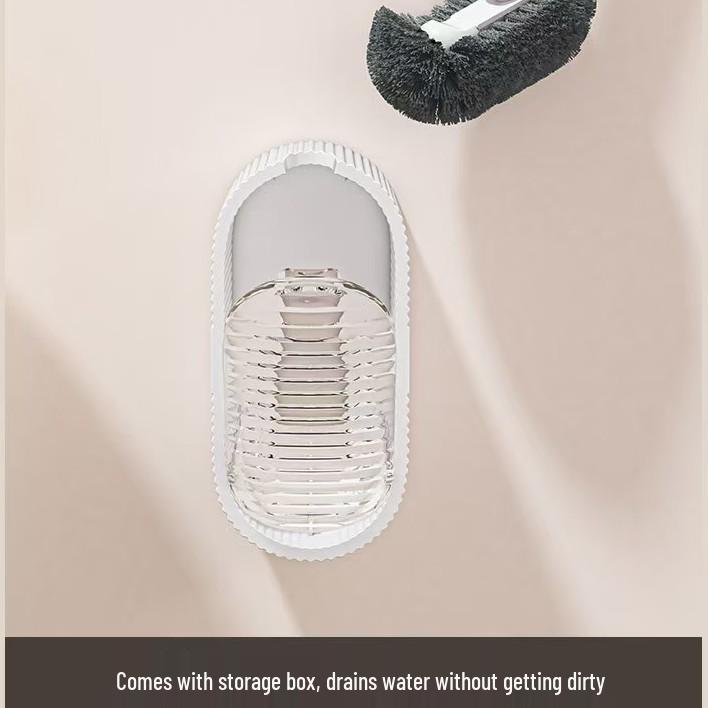 Household Long-Handle Soft Bristle Toilet Brush Set for No Dead Angle Cleaning