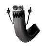 Pipe Creature Metal Wind Shake Car Exhaust Tip Decoration Exhaust Pipe Creature Ornament with Middle Finger Sign for Most Car Models