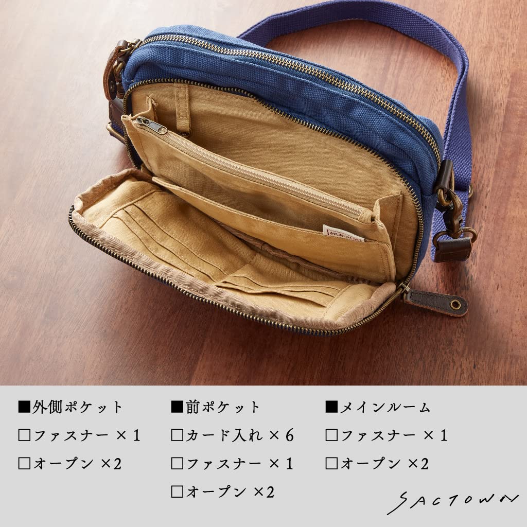 Canvas Craftsmanship Canvas Shoulder Bag [Wallet Shoulder Bag for Men and Women, Multi-functional Wallet Pouch, Crossbody Canvas] 3x10cm, Beige