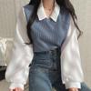 Maglione Casual da Donna a Manica Lunga con Collo Polo per Primavera e Autunno