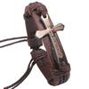 Vintage Men Bracelets & Bangles Metal Cross Charm Fashion Adjustable Leather Bracelet Jesus Jewelry Gifts