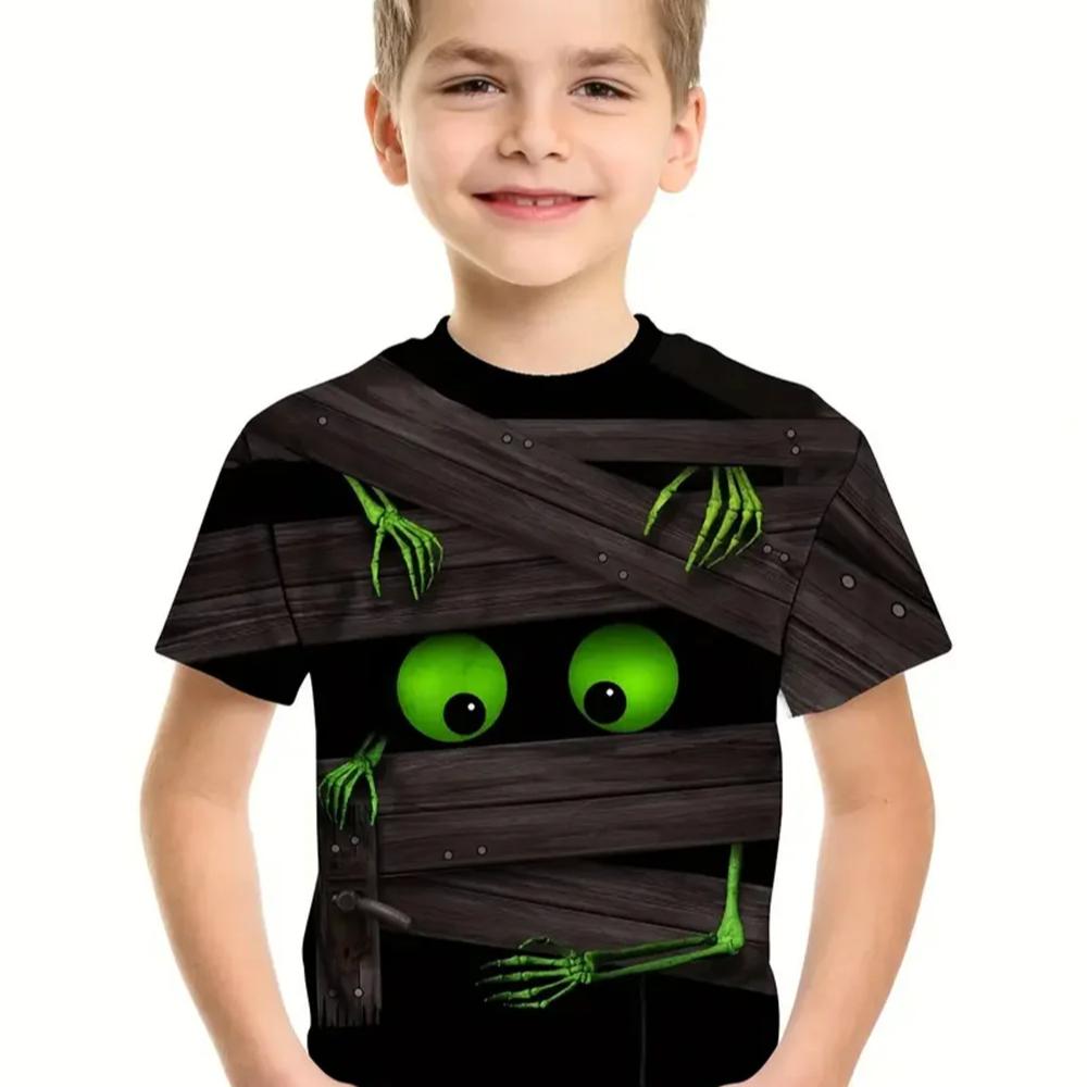 

Детская футболка Летняя детская одежда для мальчиков Футболка с принтом 3D Cat Футболка с коротким рукавом для детей Футболки для мальчиков 170
