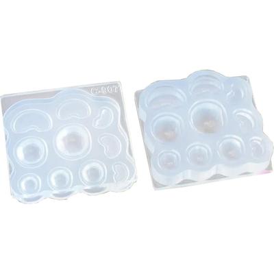 Kameshima Soft Silicone Mold Peach Shape Whole and Cut 1/12 Scale Miniature Clay Resin Craft Tool C-907
