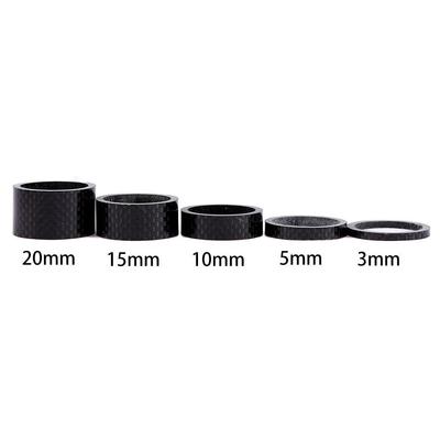 1pcs/5pcs 28.6mm Handle Bar Front Fork 1-1/8" Carbon Fiber Spacer Headset Ring Washer Spacing Pad