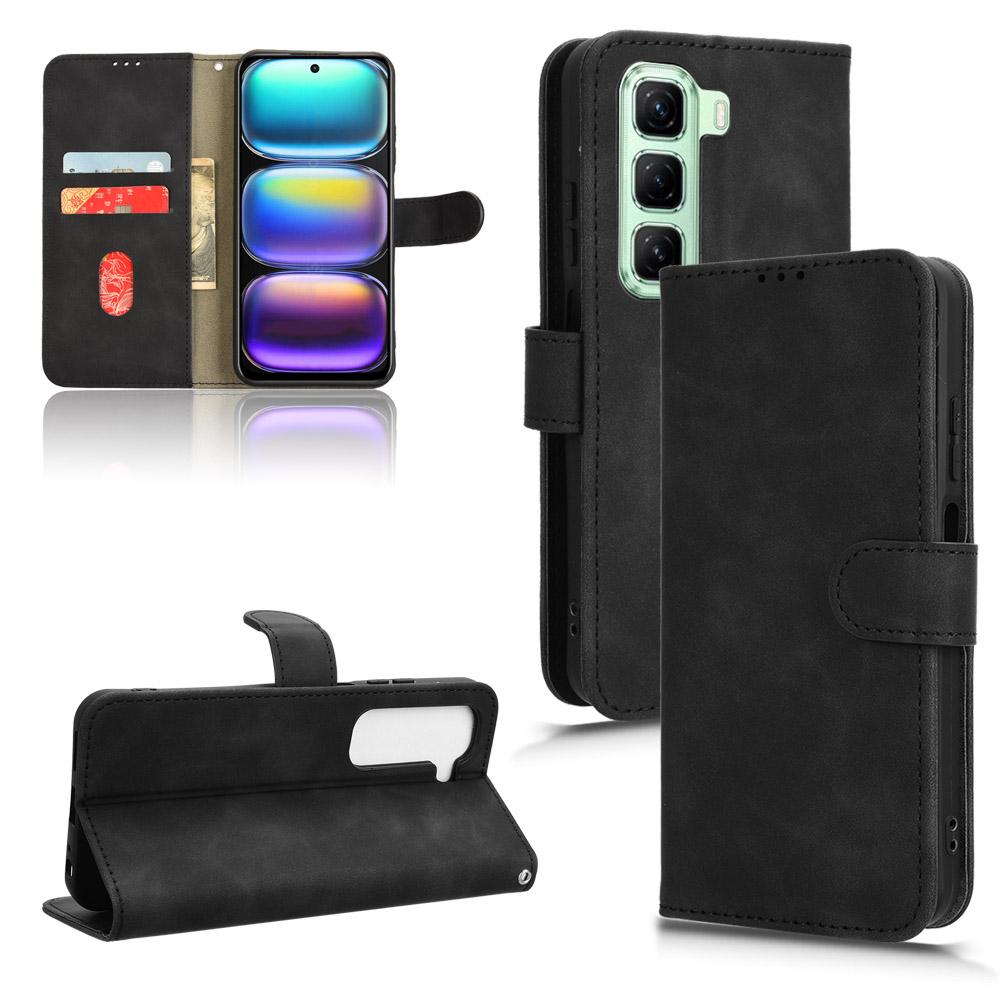 For Infinix Hot 50 5G Leather Case Skin-Feel Anti-Drop Wallet Flip Phone Cover