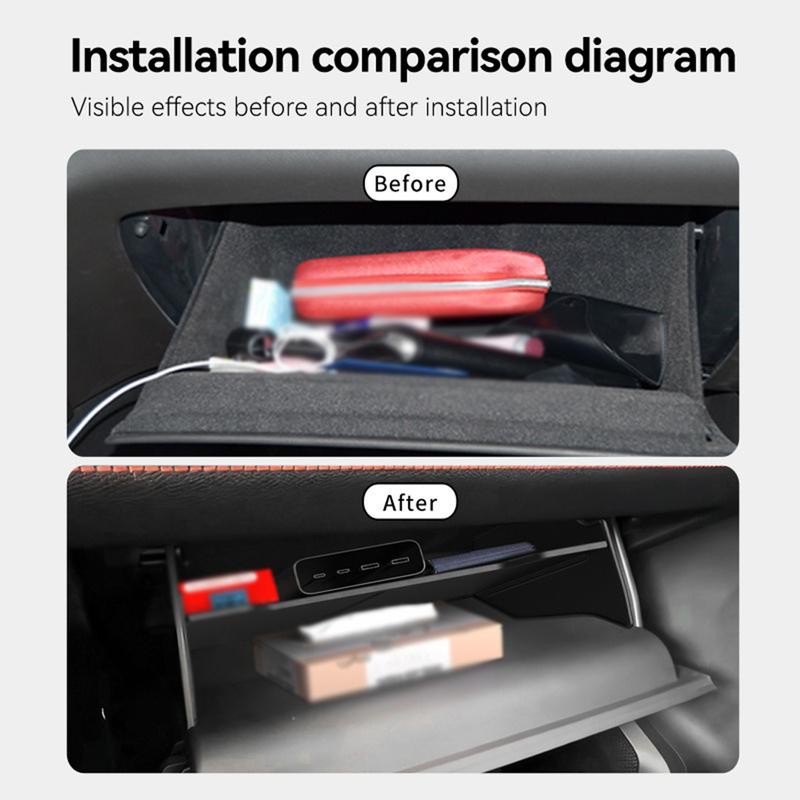 For BYD SHARK 2024 2025 Co-pilot Glove Box Divider Organizer Partition Plates Storage Holder Center Console Armrest Bin Traying