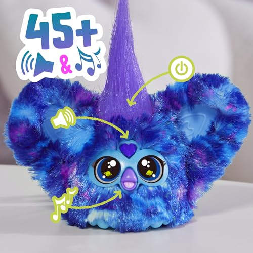 Furby Furblets Starly Mini Friend, Speaks Japanese & Furby Language, Over 45 Sounds, Electronic Plush Toy, Ages 6+, Dark Blue G0402