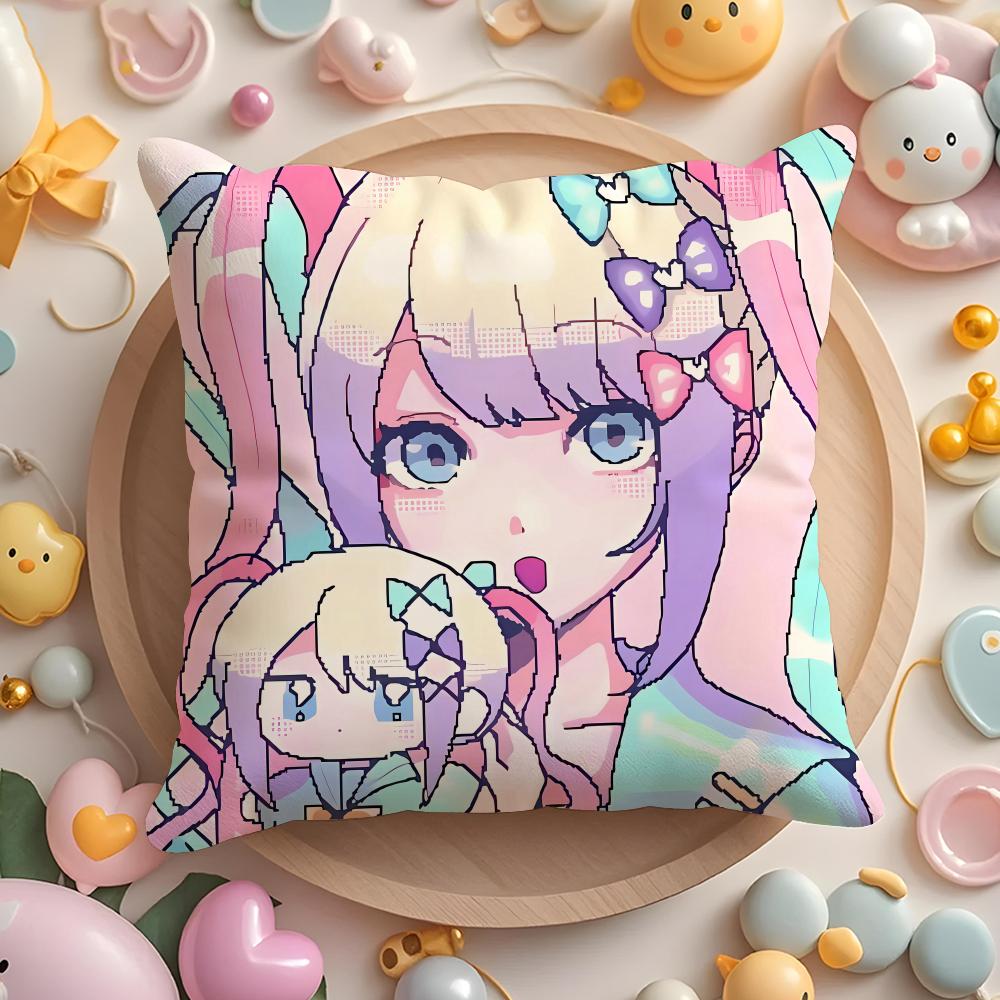 Cute NEEDY GIRL OVERDOSE Cushion Cover Home & Car Multi-Scene Pillow Cover - Reversible, Soft & Durable for Daily Use