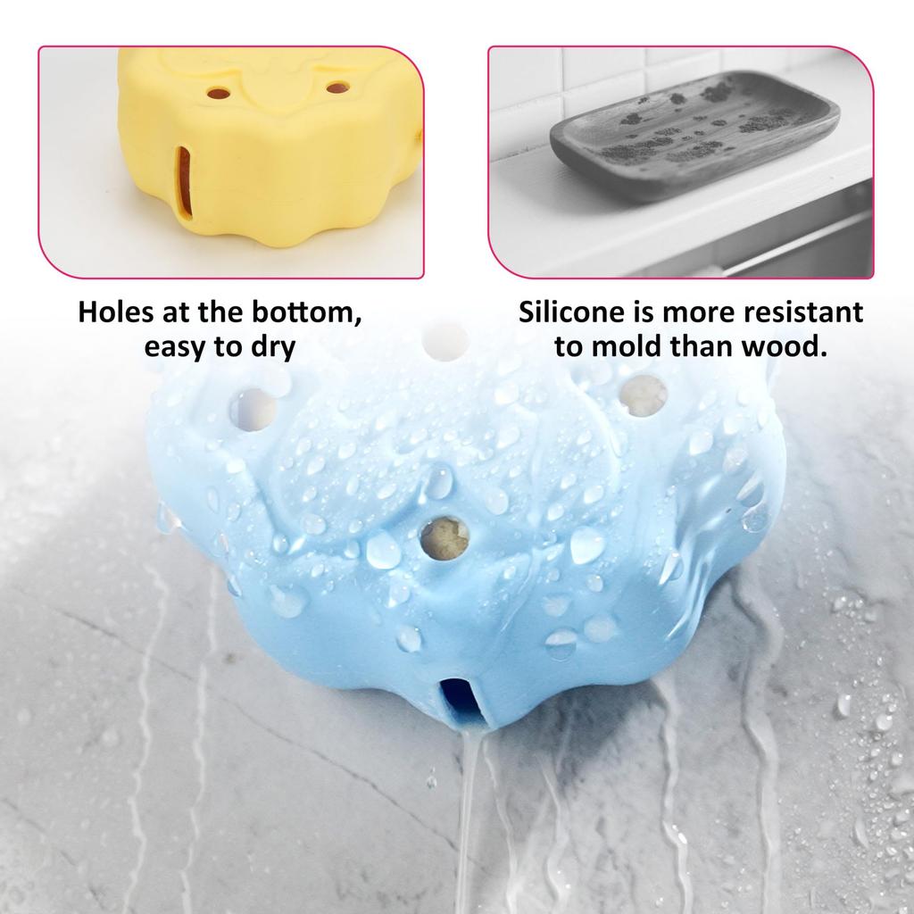 Silicone Shower Steamers Tray, Hanging Durable Aromatherapy Diffuser for Shower Steam, Bathroom Accessory for Self-Care